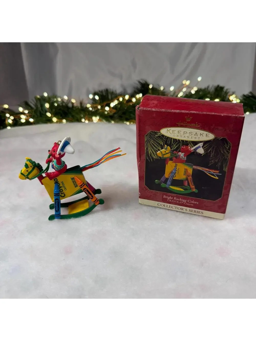 Bright Rocking Colors - Crayola Crayon Rocking Horse - Hallmark Ornament 1997